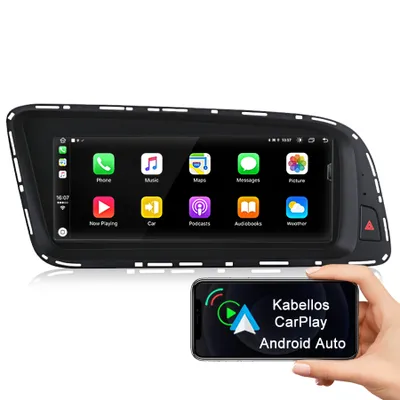 Obrázok produktu pre kabelloses CarPlay Für Audi Q5 2009-2016 Android Auto autorádio 4GSIM WIFI SWC DAB+ 8kern FM USB 8.8''4+64GB