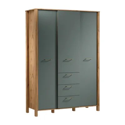 Produktbild von AX LIVING Schubladenschrank Iseonia S3T3S – 138cm, Eiche Wotan & Green