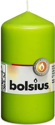 Produktbild von Bolsius 103614390174 Stumpenkerze, 12 x 5,8 cm, lemon