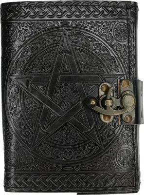 Produktbild von Schwarzes Pentagramm Lederjournal Notizbuch