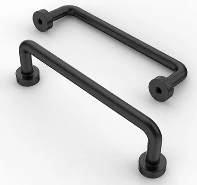 Produktbild von Famanu Möbelgriffe Schwarz - 96 mm Bohrabstand - Griffe für Küchenschränke - 10 Stück