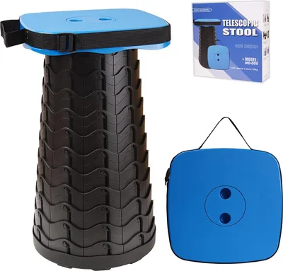 Image de Tabourets pliants télescopiques portables pour adultes - Conception légère et compacte pour le camping et les activités de plein air