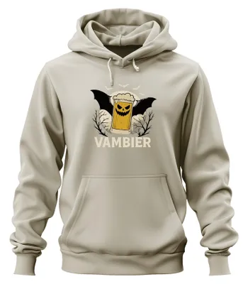Produktbild von VAMBIER Halloween Bier Vampir Party Retro Hoodie Kapuzenpullover, Natur, M