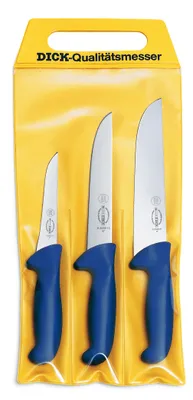 Immagine prodotto di F. DICK Küchenmesser Set ErgoGrip 3tlg Ausbeinmesser 13cm+15cm  Blockmesser 21cm