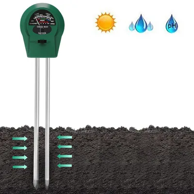 Produktbild von Pflanzen Feuchtigkeitsmesser 3-in-1 – Boden Feuchtigkeitsmessgerät – pH-Meter und Lichtmesser – Hygrometer – für Garten und Zimmerpflanzen - A