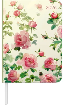 Produktbild von Alpha Edition - Daily Journal Roses 2026 - Taschenkalender 11×15 cm mit 352 Seiten & Tagesansicht, 4-sprachigem Kalendarium, eleganter Rosen-Planer mit To-Do-Liste & Notizbereich für Alltag & Beruf