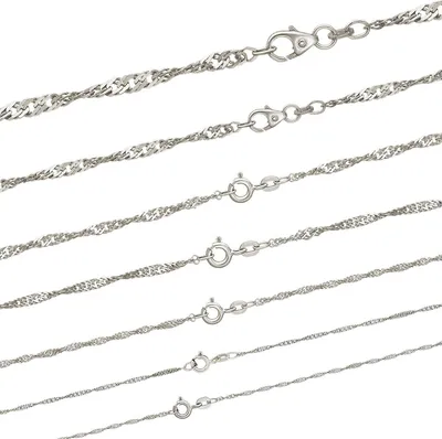 Produktbild von Silberkette Singapurkette Länge 45cm - Breite 1,2mm - 925 Silber