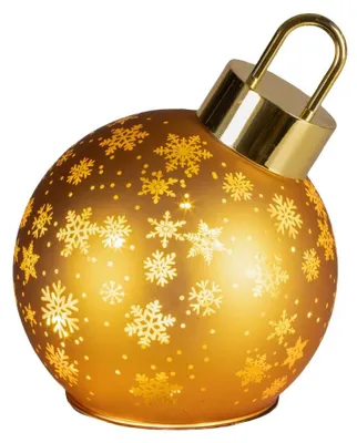 Productafbeelding van Draaiende kerstbal d14h18 goud Decoris, AI-gegenereerde afbeelding