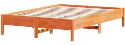 Image de Lit en bois massif - Marron - 160x200 cm - Confort de nuit - Bois - Chambre à coucher