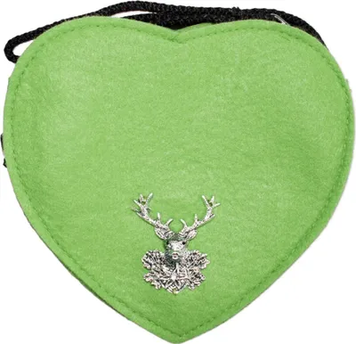 Produktbild von Herz Trachten Handtasche mit Hirsch | Hellgrün
