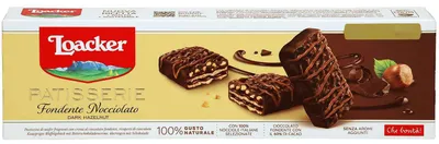 Image de Loacker Fondente Nocciolato Biscuits gaufrés avec crème au chocolat 100g