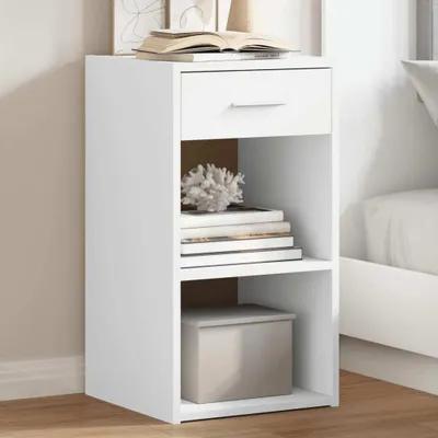 Obrázek produktu pro vidaXL Noční stolky 2 ks. Bílé 35x34x65 cm Materiál na bázi dřeva