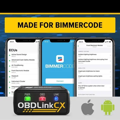 Produktbild von OBD2-Adapter – OBD2-Scanner – Diagnosegerät – Bluetooth-OBD-Adapter – Auto-Codier-Schnittstelle