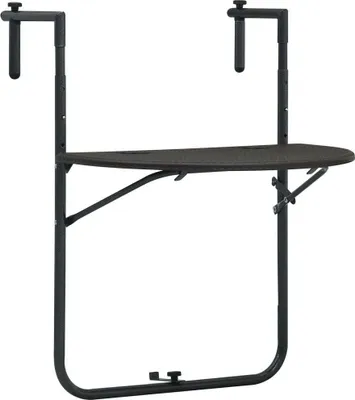 Produktbild von Balkon-Hängetisch Braun 60x64x83,5 cm Kunststoff Rattan-Optik