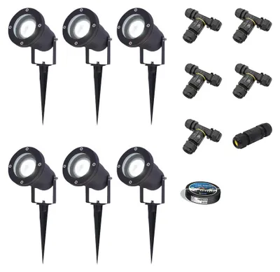Produktbild von hoftronic LED Gartenstrahler 4W 345lm 6500K Schwarz IP65 Schwenkbar Dimmbar
