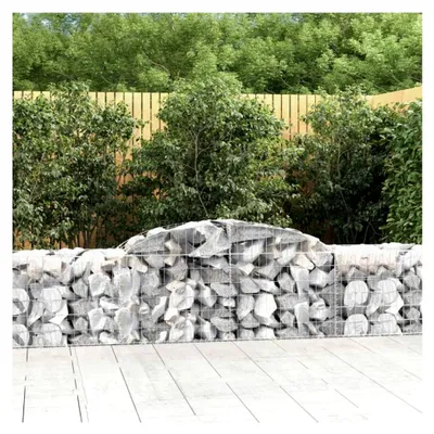 Produktbild von Gewölbte Gabionenkörbe, 10 Stück, 300 x 50 x 60/80 cm, verzinktes Eisen