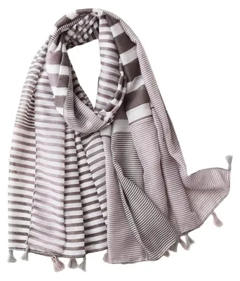 Produktbild von Schal Damen Oversize mit Fransen 70.8x33.5 Inch Maschinenwaschbar