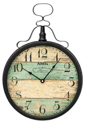 Produktbild von AMS W9532 Küchenuhr mit Metallgehäuse und arabischen Ziffern