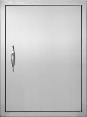 Immagine prodotto di VEVOR porta di accesso al barbecue, 508 x 686 mm, porta singola per cucina esterna, porta da incasso in acciaio inox, porta verticale a parete con maniglia, per isola barbecue, stazione barbecue, mobile esterno