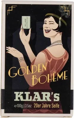 Produktbild von Klar Seifen 20er Retro Seife Golden Bohème 100g, Cosmos , palmölfrei