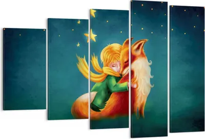 Produktbild von Bild auf Leinwand - Leinwandbild - 5 Teile - Klein Prinz Nov - 150x100cm - Wand Bild - Wanddeko - Wandbilder - Leinwanddruck - Bilder - Wanddekoration - Leinwand bilder - Wandbild - EG150x100-5014