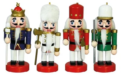 Zdjęcie produktu dla Zawieszka Nutcracker, Dziadek do orzechów 4 szt. 10 cm M10402