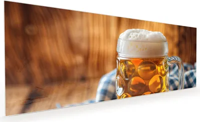 Produktbild von Küchenrückwand Spritzschutz Glas mit Motiv Bierglas 40 x 40 cm