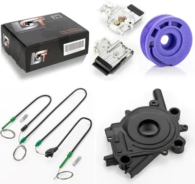 Produktbild von Fensterheber Reparatursatz Metall Gleitstücke Gehäuse Vorne Links Für Vw Golf 3