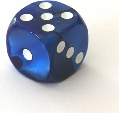Produktbild von Würfel 15 mm (Augenwürfel) blau