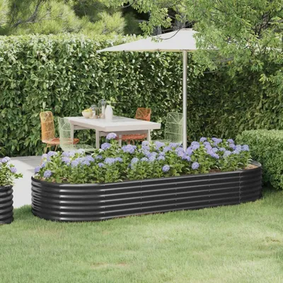 Image de Maison Exclusive - Lit surélevé de jardin Acier galvanisé Anthracite