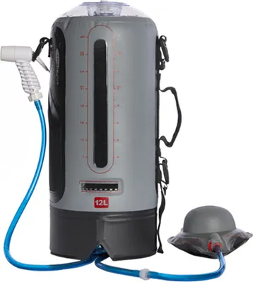 Produktbild von Wassersack Faltbarer Wasserbehaelter 12L / 20L Tragbarer Camping-Duschtasche Wassersack mit Luftpumpe fuer den Aussenbereich
