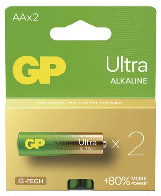 Alkalická baterie GP Ultra AA (LR6), 2 ks