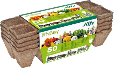 Produktbild von Torfbehälter Jiffystrips® 5-50, 4,5x4,5 cm - Platte 10Stk, 5 Platten pro Packung