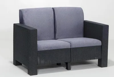 Produktbild von Moderner Grauer 2-Sitzer Edle Möbel Gartensofa Luxus Gartenmöbel