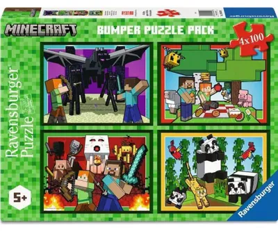 Image de Puzzle Minecraft 4 x 100 pièces