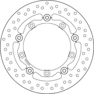 Produktbild von BREMBO Schwimmende Bremsscheibe 78B40817 Gold Serie D.267 Dicke 5mm 5 Löcher für YAMAHA