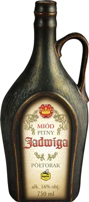 Produktbild von Jadwiga Poltorak Honig (Eineinhalber) 0,75L im Steinzeuggefäß | Met Honigwein Metwein Honigmet | 750 ml | 16% Alkohol | Apis | Geschenkidee | 18+
