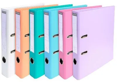 Image de Exacompta 10x Classeur à levier PVC A4 dos de 50mm. Couleurs assorties 53044E