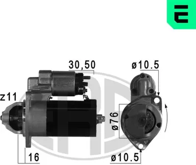 Produktbild von ERA 220775A Starter Anlasser 1,1kW 12V