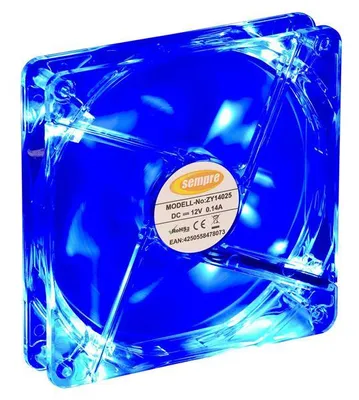 Imagen del producto de SE-CF140-TLED: Carcasa de ventilador de 140 mm, transparente, con iluminación LED