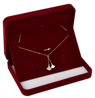 Produktbild von Samtband-Halskette, Geschenkschachtel-Set, Reise-Schmuckorganizer, Samt-Schmuckkästchen für Schmuck, Ketten, Ohrringe, Ringe, Schmuckaufbewahrung für Hochzeiten