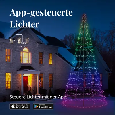 Produktbild von TWINKLY Light Tree 300 Special Edition (TWP300SPP-BEU) Dekorativer LED-Weihnachtsbaum 300 LED RGB+W 2 m