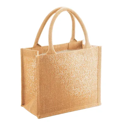 Image de Westford Mill - Sac cadeau, chatoyant, jute PC5852 (taille unique) (Or naturel)