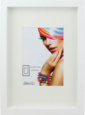 Produktbild von 3D Objektrahmen Holz Bilderrahmen Wanddeko Collage Poster Shirt Trikot Rahmen - Farbe: Weiß | Format: 30x40