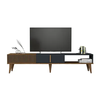 Produktbild von Skye Decor, Milan Alt - Walnut, Anthracite, Fernsehtisch, Nussbaum, 100 % MELAMINBESCHICHTETE SPANPLATTEN, 180 x 35 x 40 cm