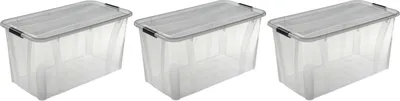 Produktbild von 3 Stück Aufbewahrungsboxen 719x385x372 mm - 80L Volumen