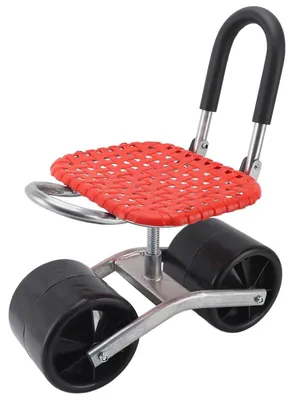 Image de Omgoods - Chaise de jardin sur roulettes, avec hauteur réglable et fonction pivotante à 360 degrés