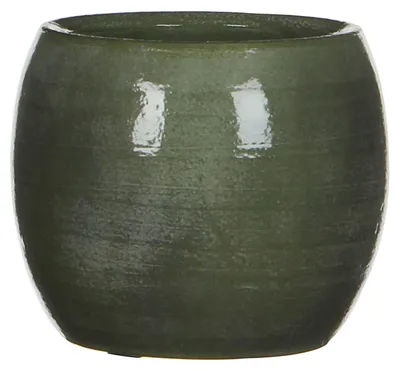 Produktbild von Mica Decorations Blumentopf - glanzend grun - Keramik - 14x12 cm