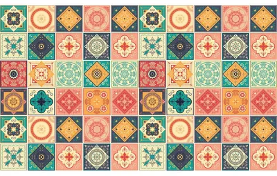Produktbild von Selbstklebende Fliesenaufkleber für Küche und Bad – 60 Azulejos Miguela Zementfliesenaufkleber – 60 Aufkleber 10 x 10 cm