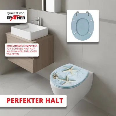 Produktbild von Grafner WC-Sitz in verschiedenen Designs : Star Farbe: Star
